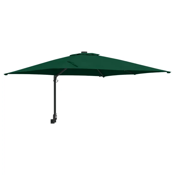 Parasol Verde Grădină 250x250 cm cu LED - Livrare Gratuită