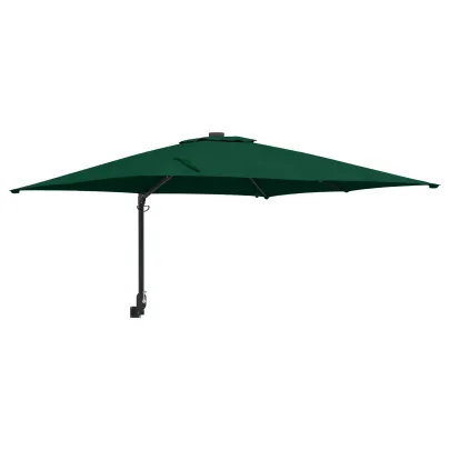 Parasol Verde Grădină 250x250 cm cu LED - Livrare Gratuită
