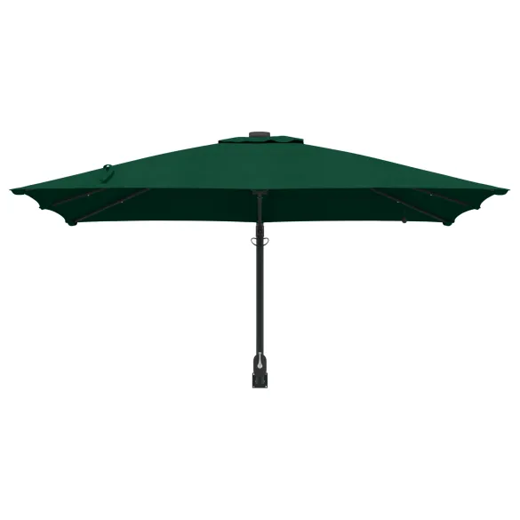 Parasol Verde Grădină 250x250 cm cu LED - Livrare Gratuită