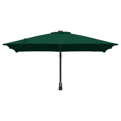 Parasol Verde Grădină 250x250 cm cu LED - Livrare Gratuită