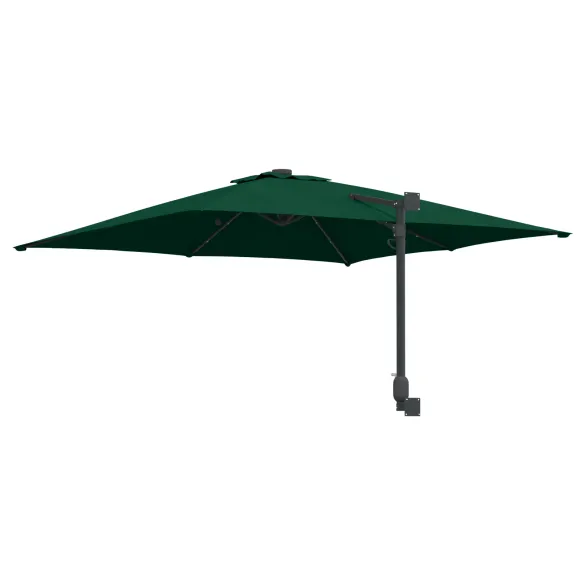 Parasol Verde Grădină 250x250 cm cu LED - Livrare Gratuită