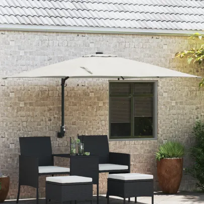 Parasol Grădină LED 250x250cm - Livrare Gratuită