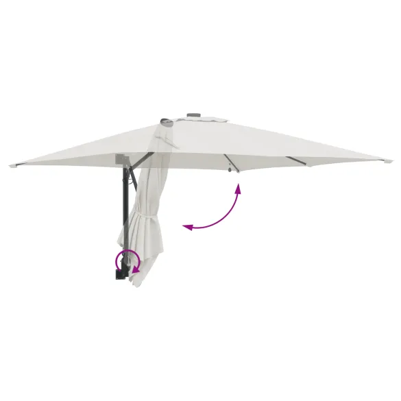 Parasol Grădină LED 250x250cm - Livrare Gratuită