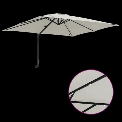 Parasol Grădină LED 250x250cm - Livrare Gratuită