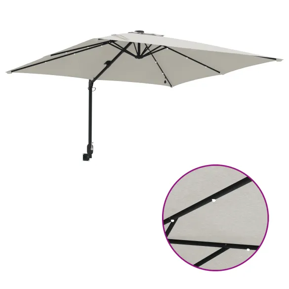 Parasol Grădină LED 250x250cm - Livrare Gratuită