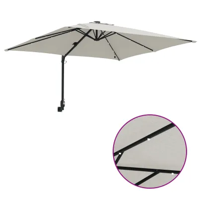 Parasol Grădină LED 250x250cm - Livrare Gratuită