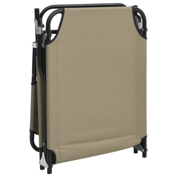 Șezlong Pliant Gri cu 5 Poziții - Livrare Gratuită