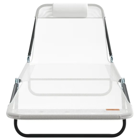 Șezlonguri Pliabile 2 Bucăți cu Suport Cap - Livrare Gratuită