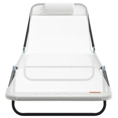 Șezlonguri Pliabile 2 Bucăți cu Suport Cap - Livrare Gratuită