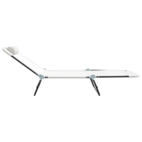 Șezlonguri Pliabile 2 Bucăți cu Suport Cap - Livrare Gratuită