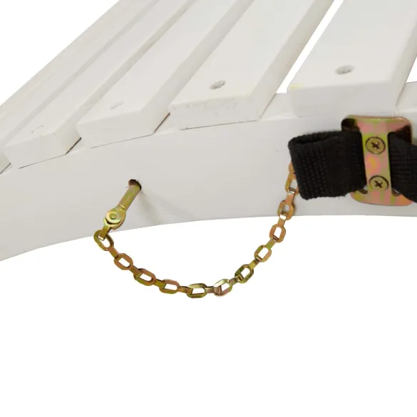 Șezlong Lemn Acacia Alb - Comandă cu Livrare Gratuită