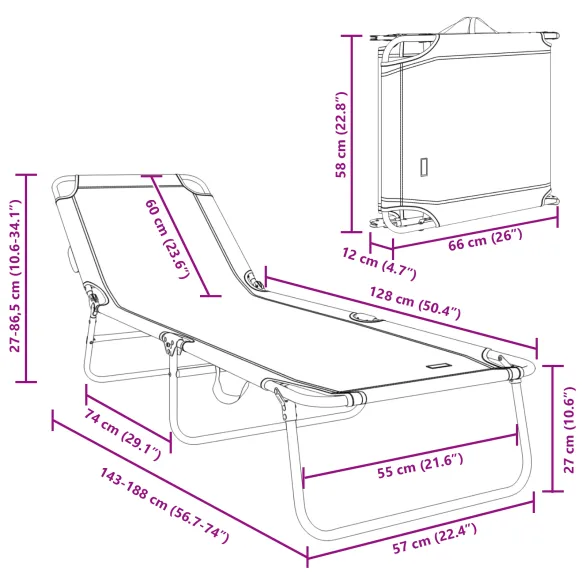 Set 2 Șezlonguri Pliabile Albastru 600D Oxford | Livrare Gratuită
