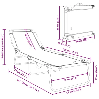 Set 2 Șezlonguri Pliabile Albastru 600D Oxford | Livrare Gratuită