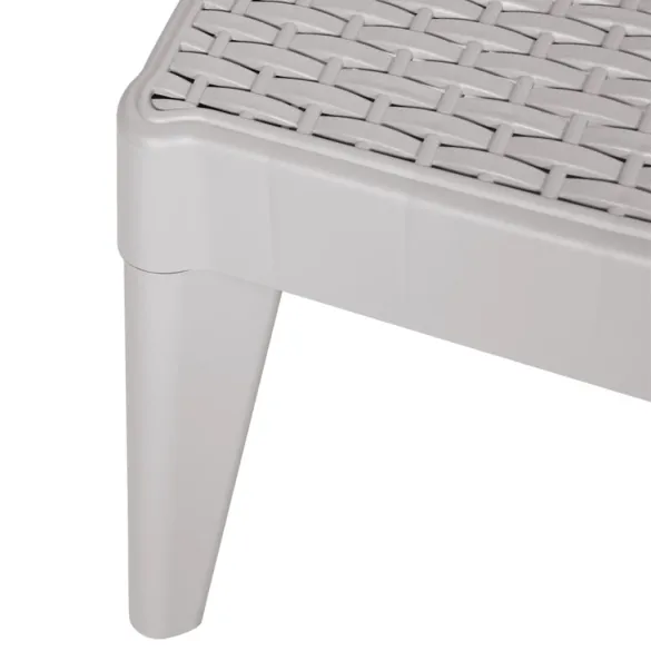 Șezlong Exterior Gri - Spătar Reglabil - Livrare Gratuită