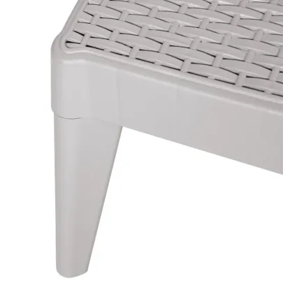 Șezlong Exterior Gri - Spătar Reglabil - Livrare Gratuită