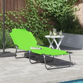 Șezlong Pliabil Verde Oxford 600D - Livrare Gratuită