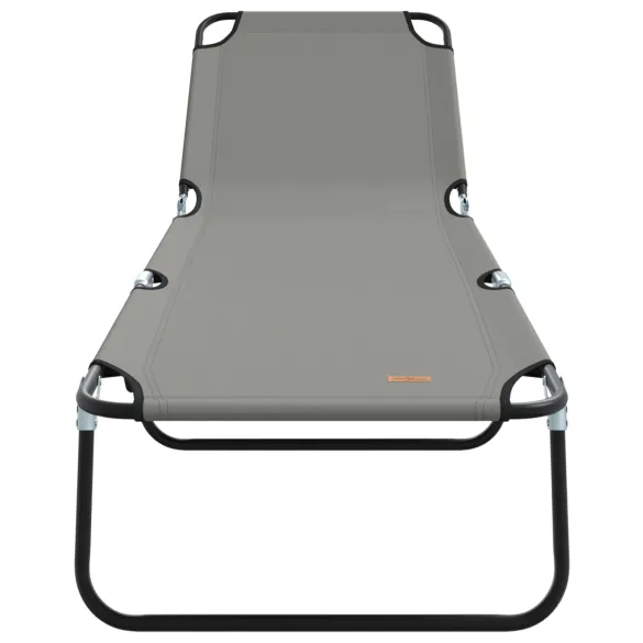 Lounge Pliabil Portabil Gri - Oxford 600D | Livrare Gratuită