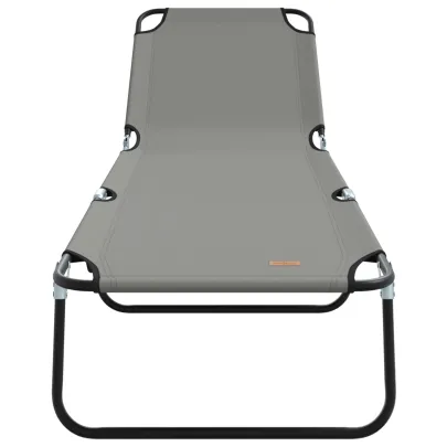 Lounge Pliabil Portabil Gri - Oxford 600D | Livrare Gratuită