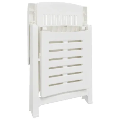 Șezlong Exterior Alb Plastic | Livrare Gratuită