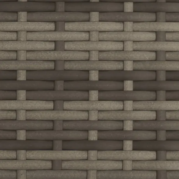 Șezlong Dublu cu Baldachin și Perne - Gri - Poliratan