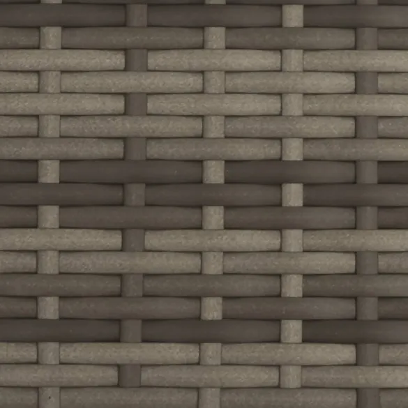 Şezlong Dublu cu Baldachin şi Perne - Gri - Poliratan