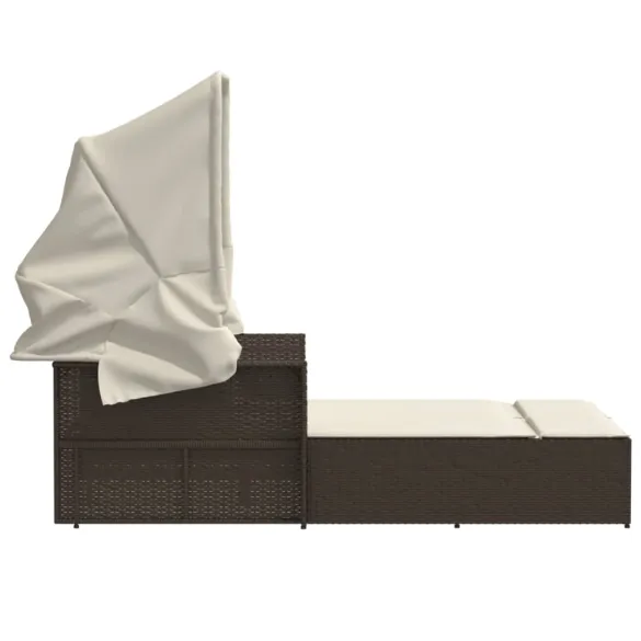 Șezlong Dublu cu Baldachin și Perne - Maro Poliratan