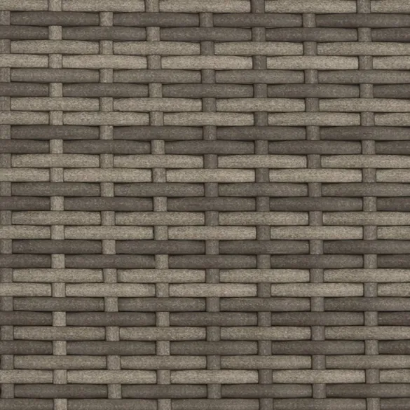 Șezlong Dublu cu Baldachin și Perne - Gri - Poliratan