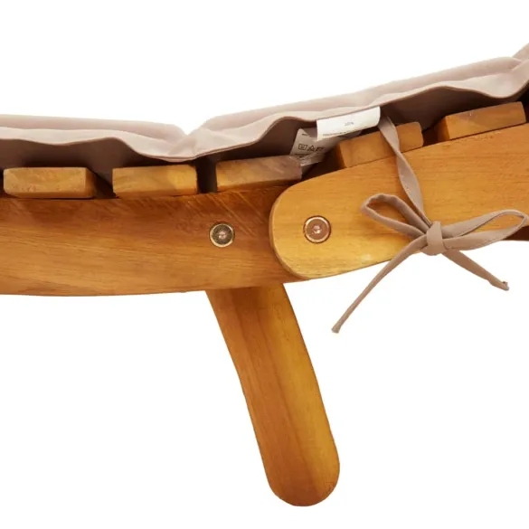 Șezlong cu Pernă - Lemn Acacia - Livrare Gratuită