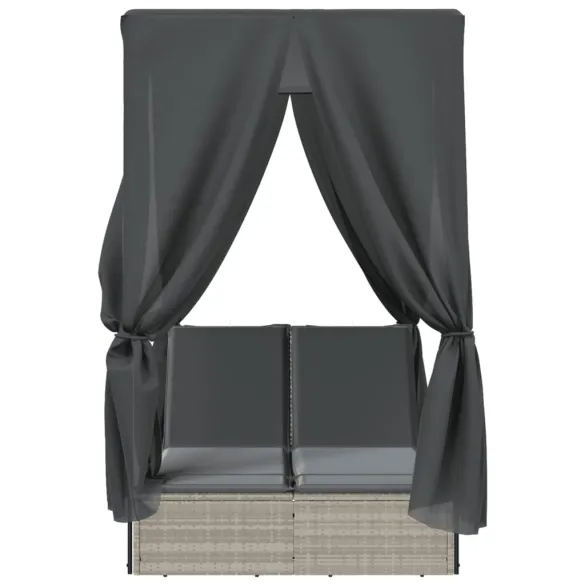 Șezlong Dublu cu Acoperiș și Perdele | Livrare Gratuită