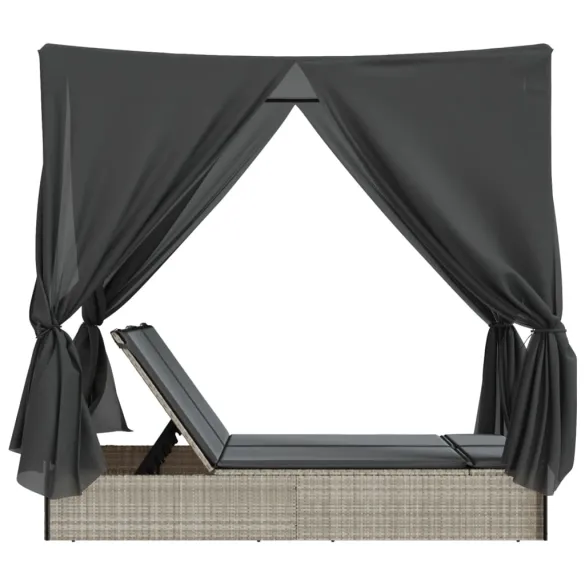 Șezlong Dublu cu Acoperiș și Perdele | Livrare Gratuită