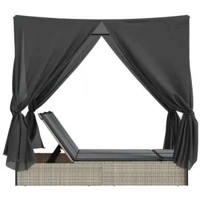 Șezlong Dublu cu Acoperiș și Perdele | Livrare Gratuită