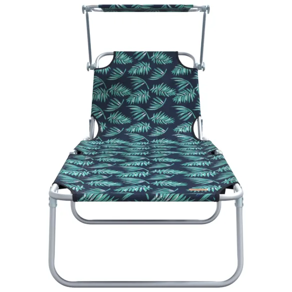 Șezlonguri Pliabile 2 buc - Design Frunze, Oxford 600D