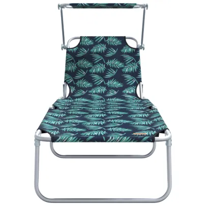 Șezlonguri Pliabile 2 buc - Design Frunze, Oxford 600D