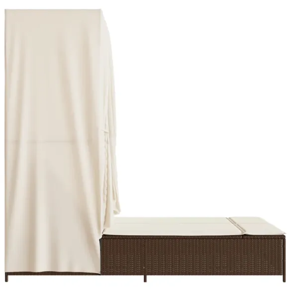 Șezlong Dublu cu Acoperiș și Perdele - Maro Poliratan