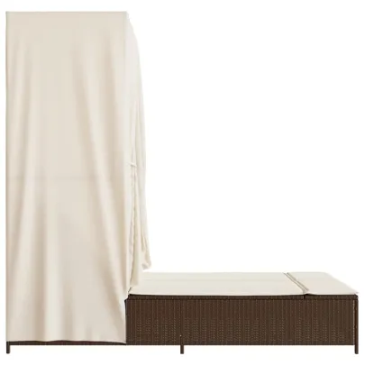 Șezlong Dublu cu Acoperiș și Perdele - Maro Poliratan