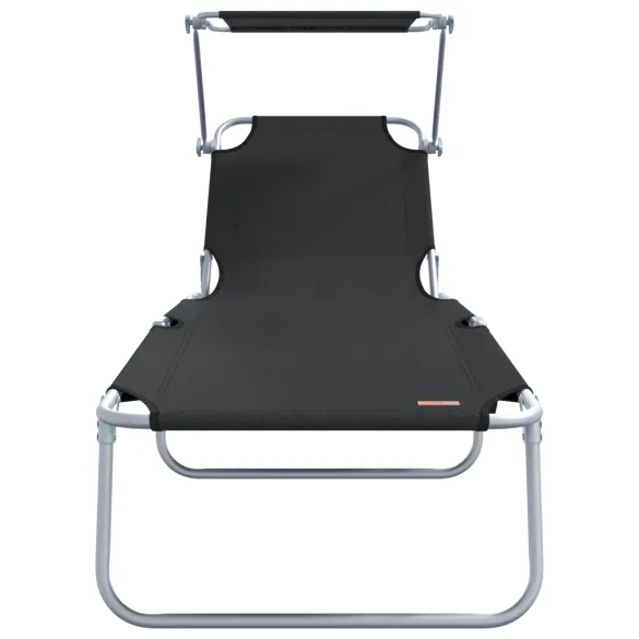 Șezlonguri Pliabile Exterior cu Copertină Oxford 600D