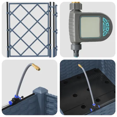 Vază Grădină Plastic cu Depozitare - Livrare Gratuită