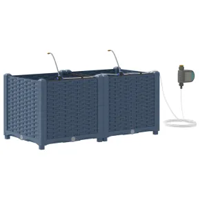 Vază Grădină Basketweave Gri cu Depozitare | 40x40x126cm 2