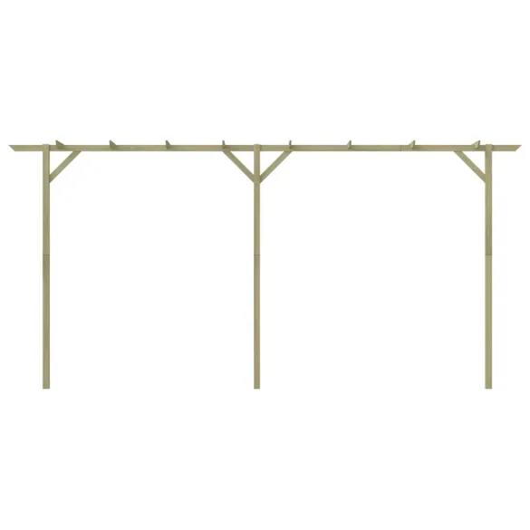 Pergolă Grădină Lemn Natural - 410x40x203 cm | Livrare Gratuită