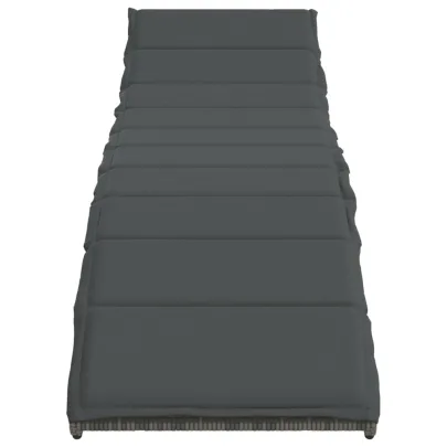 Șezlonguri cu Masă - Set 2 bucăți - Poliratan Gri - Livrare Gratuită