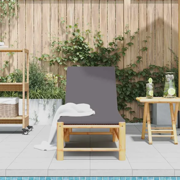 Șezlong Bambus cu Perne - Comfort și Durabilitate