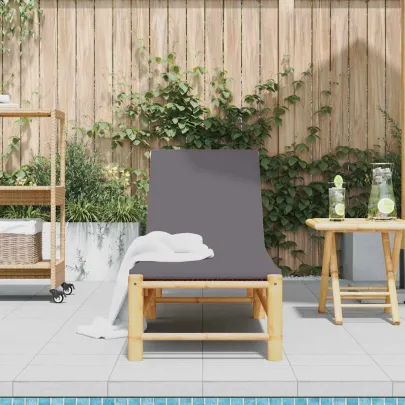 Șezlong Bambus cu Perne - Comfort și Durabilitate