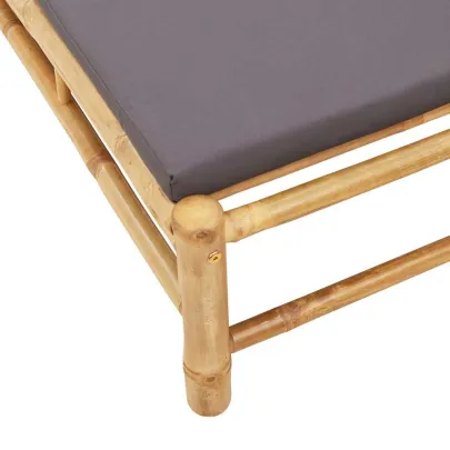 Șezlong Bambus cu Perne - Comfort și Durabilitate