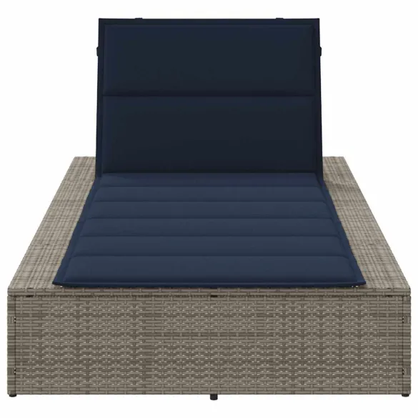 Sezlong Polirattan cu Pernă - Livrare Gratuită