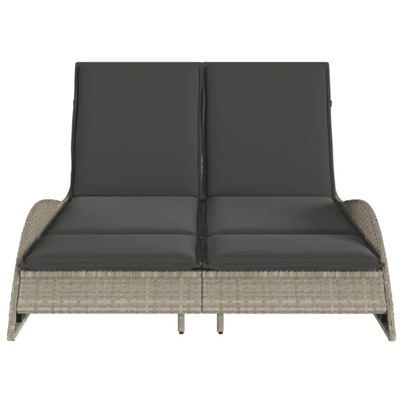 Șezlong Exterior cu Perne - Poliratan Rezistent - Livrare Gratis