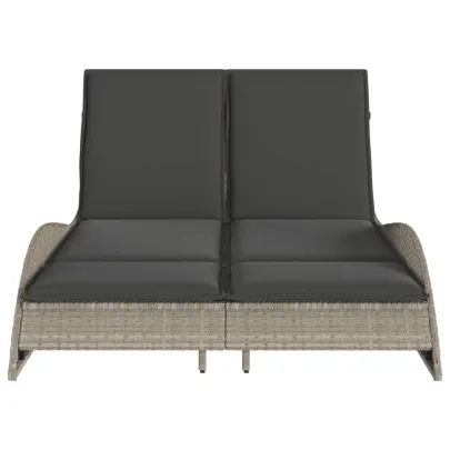 Șezlong Exterior cu Perne - Poliratan Rezistent - Livrare Gratis