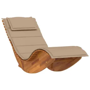 Șezlong Balansoar din Lemn de Acacia cu Pernă - Comfort Superior 2