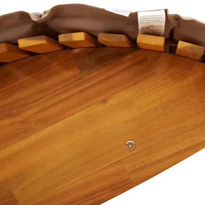 Șezlong Balansoar din Lemn de Acacia cu Pernă - Comfort Superior