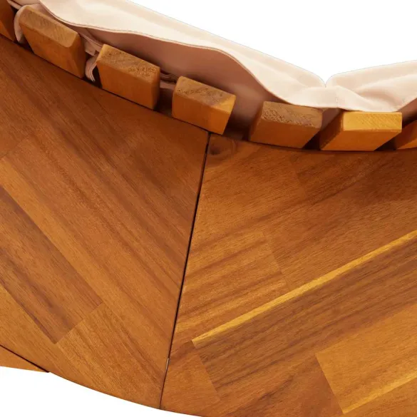 Șezlong Balansoar Lemn Acacia cu Pernă - Comfort Exterior