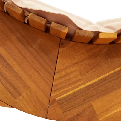 Șezlong Balansoar Lemn Acacia cu Pernă - Comfort Exterior